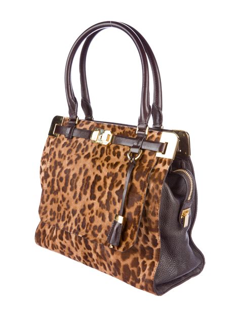 michael kors leopard ponyhair|Michael Kors Ponyhair Leopard Clutch .